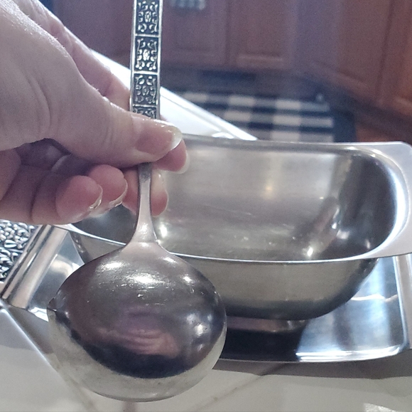Vintage Velvet ss Stanley Robert's mid century gravy boat & ladle - Picture 4 of 7